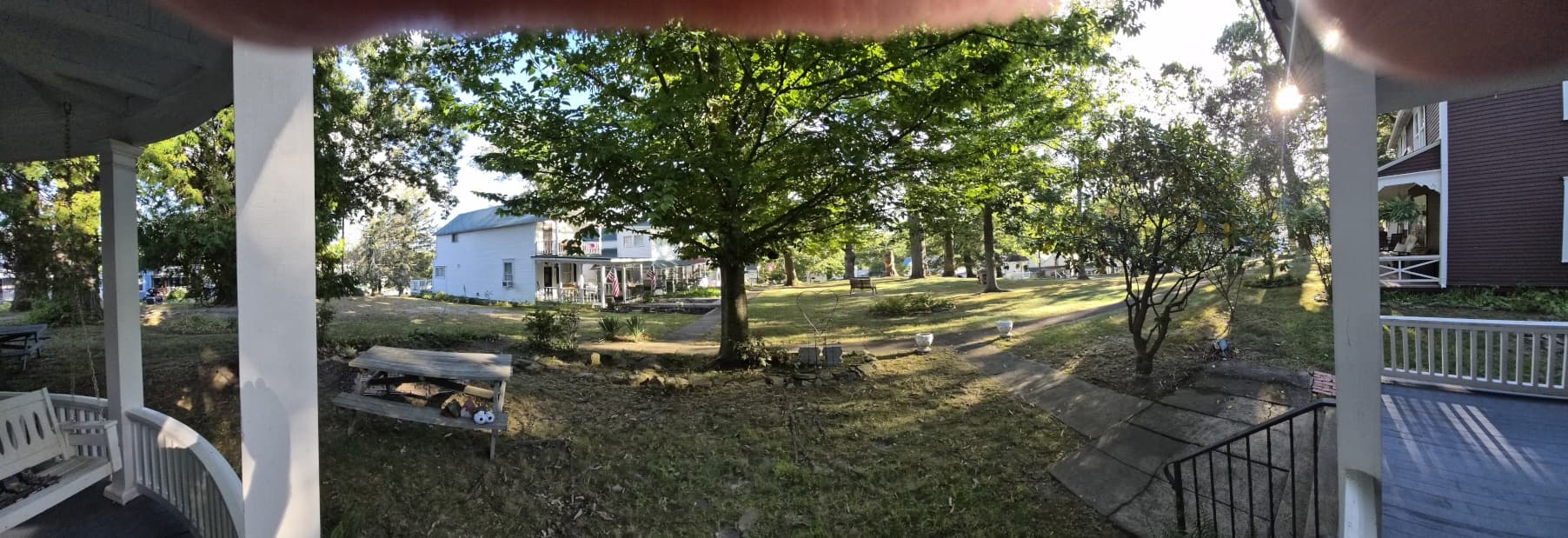Panoramic view from the porch